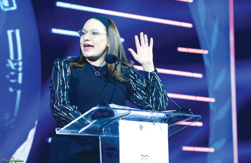  SIVAN RAHAV-MEIR addresses 3,890 Chabad leaders in Edison, New Jersey, this past February.  (photo credit: Chabad Lubavitch/Flickr)