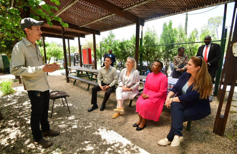  Kenyan First Lady Mama Rachel Ruto visits with representatives of KKL-JNF during a visit to Israel in May 2023 (credit: RAFI BEN HAKON/KKL-JNF ARCHIVE)