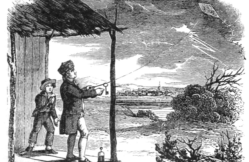  Benjamin Franklin's kite experiment (Illustration). (credit: PICRYL)