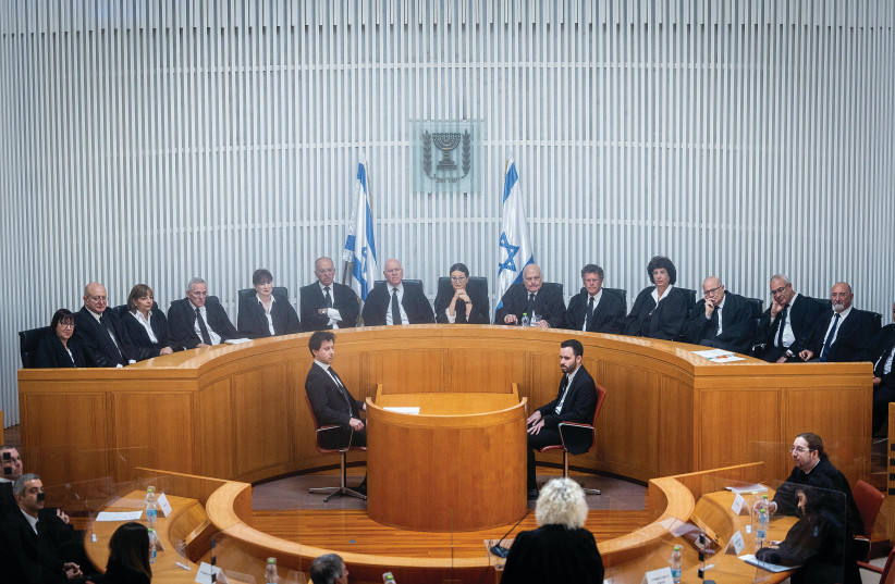  ISRAEL’S SUPREME Court justices convene in Jerusalem. (photo credit: YONATAN SINDEL/FLASH90)