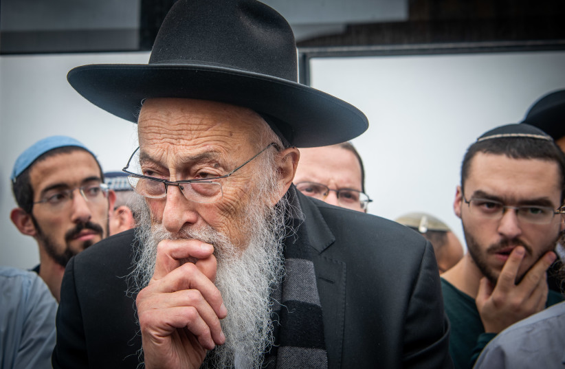  Rabbi Zvi Yisrael Thau attends a protest of Jewish activist against a conference of Christians outside the Davidson Center in Jerusalem Old City, on May 28, 2023. (credit: ARIE LEIB ABRAMS/FLASH 90)