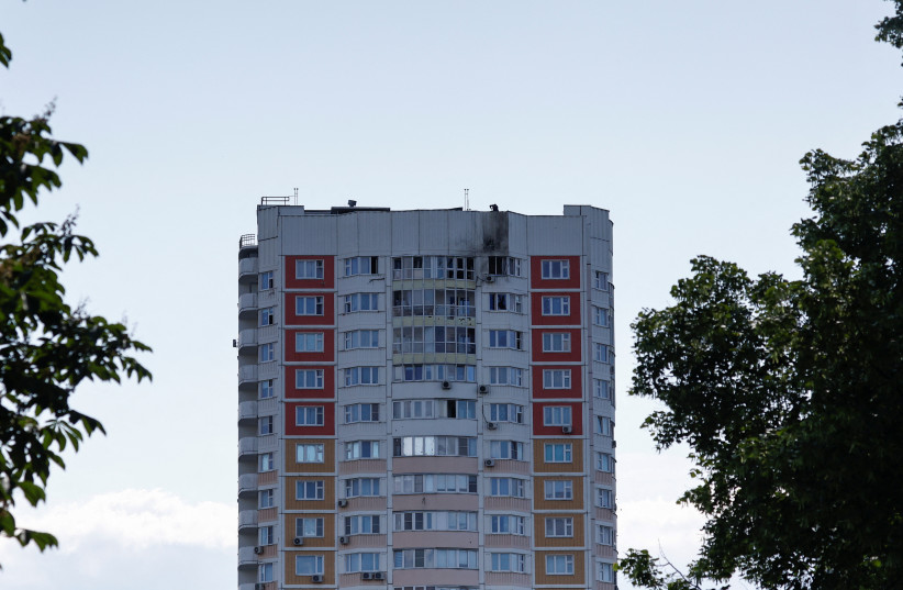  A view shows a damaged multi-storey apartment block following a reported drone attack in Moscow, Russia, May 30, 2023 (credit: REUTERS)