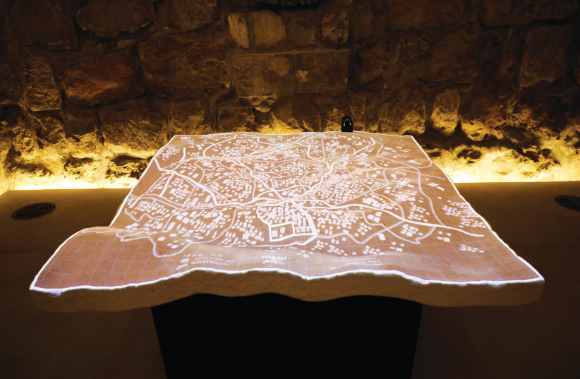  A TOPOGRAPHICAL map of the capital is displayed on a slab. (credit: MARC ISRAEL SELLEM)