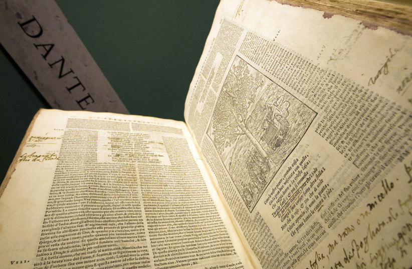 An edition of Dante's ''Divine Comedy'' from 1564 is seen displayed at an exhibition of artefacts from the Vatican Library at the Braccio Carlo Magno in the Vatican November 9, 2010.