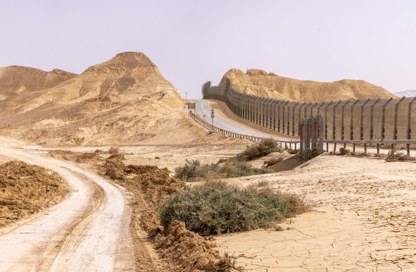 View of road 10, on the border with Egypt, which opened up for visitors today, for the Jewish holiday of Passover. April 7, 2023.  (photo credit: YOSSI ALONI/FLASH90)