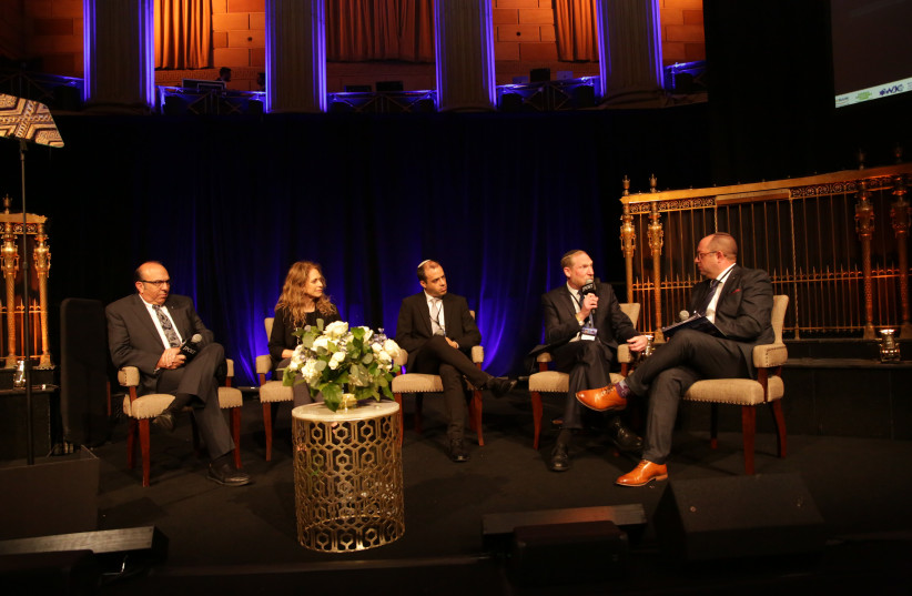  A panel on aliyah at The Jerusalem Post Annual Conference, on June 5, 2023. (photo credit: OHAD KAB/THE JERUSALEM POST)