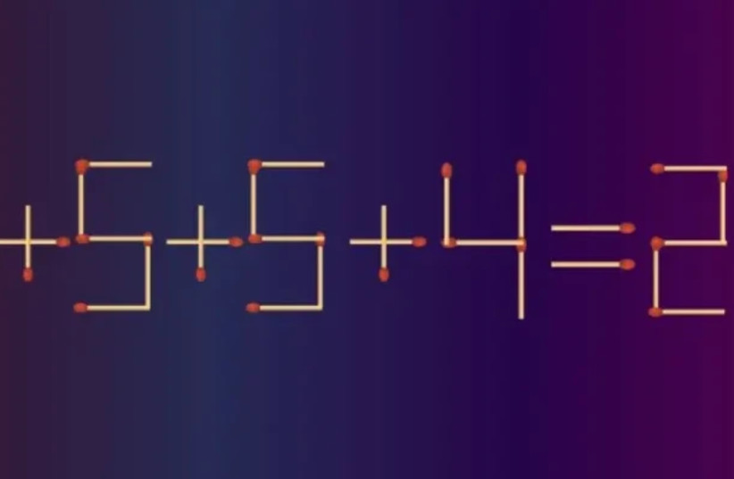  Move only one match to solve this exercise (credit: MAARIV/TIKTOK)