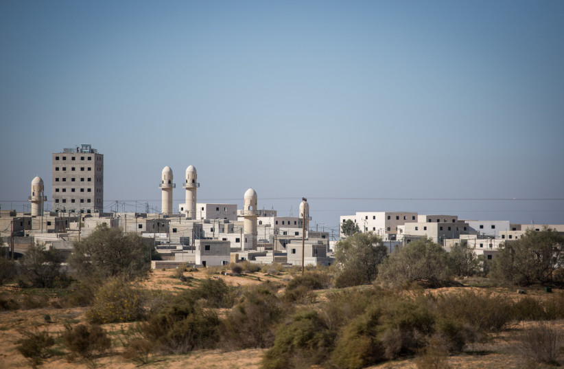  View of an urban warfare training base, where Israeli soldiers of all units train in a mock Arab city, in Tze'elim, southern Israel, on December 9, 2015 (credit: HADAS PARUSH/FLASH90)