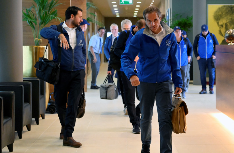  International Atomic Energy Agency (IAEA) Director General Rafael Grossi walks at Vienna International Airport before departing for Ukraine, in Vienna, Austria June 12, 2023 (credit: DEAN CALMA/IAEA/HANDOUT VIA REUTERS)