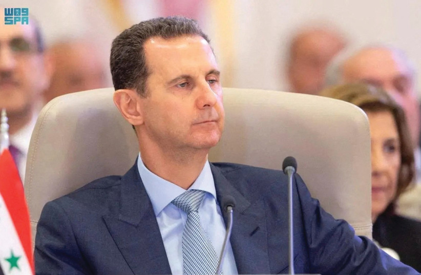  SYRIAN PRESIDENT Bashar Assad attends the Arab League summit in Jeddah last month.  (credit: SAUDI PRESS AGENCY/REUTERS)