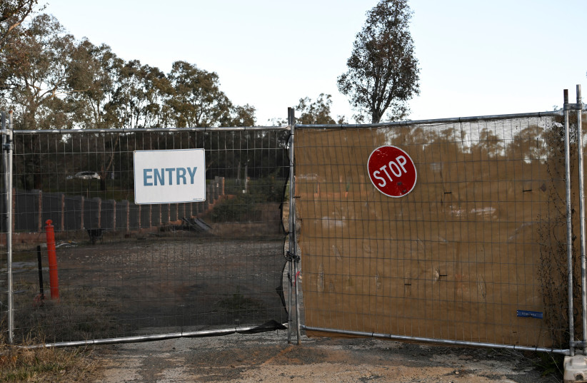 A view of an entrance to the site of the blocked new Russian embassy in Canberra, Australia, June 16, 2023. (credit: REUTERS/TRACEY NEARMY)