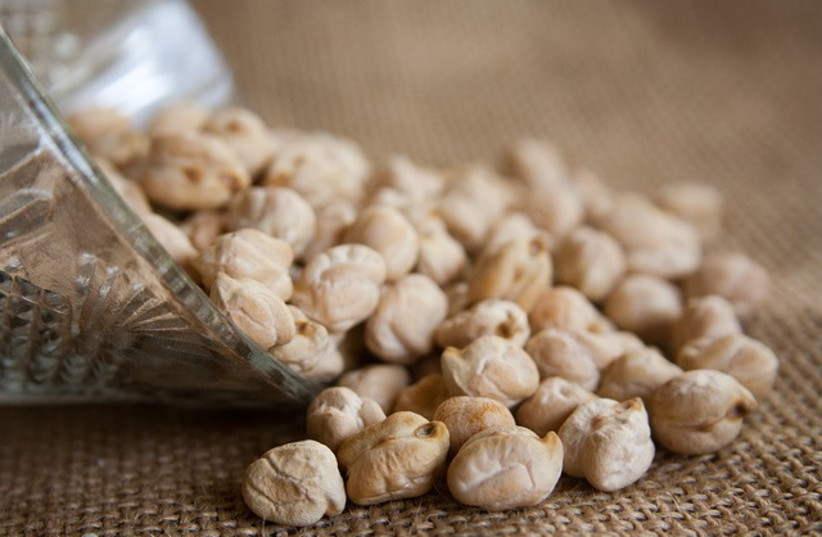  Chickpeas, also known as Garbanzo beans. (credit: PIXABAY)