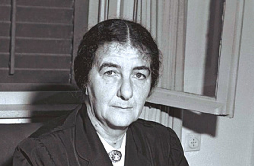  LABOR AND national insurance minister Golda Meir sits in her office in Tel Aviv, in 1949. (credit: TEDDY BRAUNER/GPO)