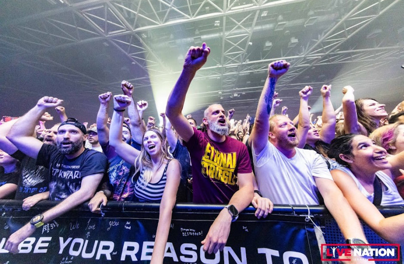  ''Disturbed'' concert goers in Tel Aviv (credit: LIVENATION)