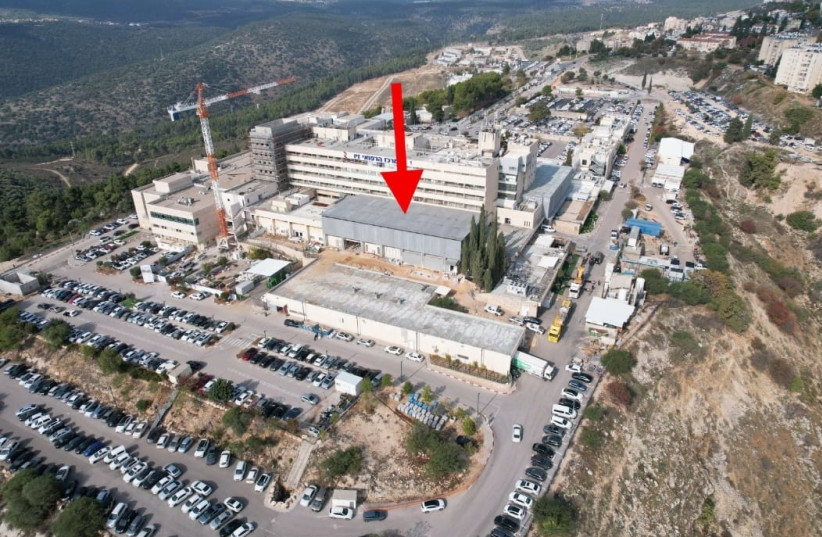  View of Ziv from above with the new rocket-proof operating rooms, generously donated by the Helmsley Charitable Trust (credit: Ziv Spokesperson)