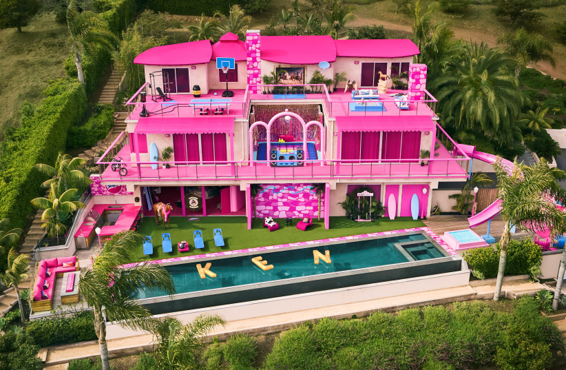  Barbie's iconic Malibu Dreamhouse, which is making a return in real life with a three-storey lookalike mansion that mirrors the set of Warner Bros' upcoming ''Barbie'' movie made available for booking again via vacation rental firm Airbnb, is seen in this undated handout image. (credit: Airbnb/Handout via REUTERS)