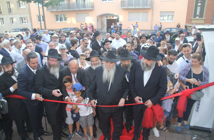  Ceremony at the Chabad community in Frankfurt, Germany. (credit: RAFAEL HERLICH/COURTESY)