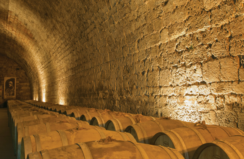  DEEP UNDERGROUND cellars built by Baron Edmond de Rothschild.  (credit: CARMEL WINERY)