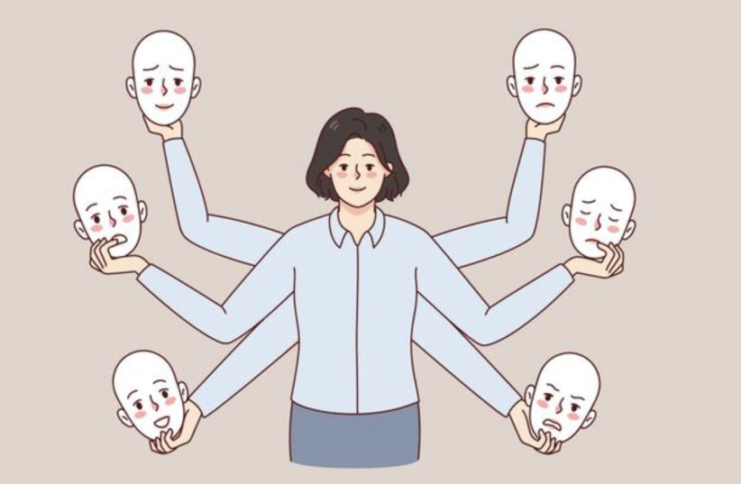 A woman is holding many masks (ILLUSTRATIVE)