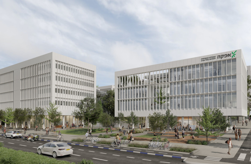  VIEW OF new Afeka campus from Moshe Dayan Street. (credit: Architectural drawings: Tsionov Vitkon Architects)