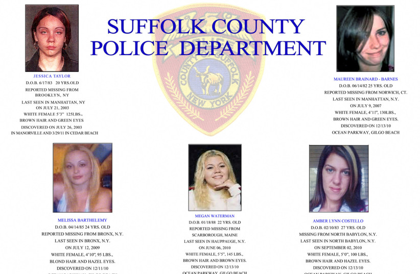  Pictures of women, whose bodies were identified among 10 bodies found near Gilgo Beach since December 2010, are seen in this Suffolk County Police handout image released to Reuters on September 20, 2011. Police investigating the 10 bodies dumped by a possible serial killer near a Long Island beach  (credit: REUTERS/Courtesy of Suffolk County Police/Handout)