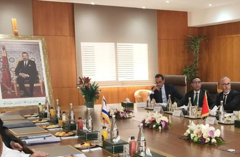  Israeli State Comptroller Matanyahu Engelman and Moroccan Court of Audit First President Zineb El Adaoui agree to cooperate during Engelman's visit to Morocco. (credit: STATE COMPTROLLER'S OFFICE)