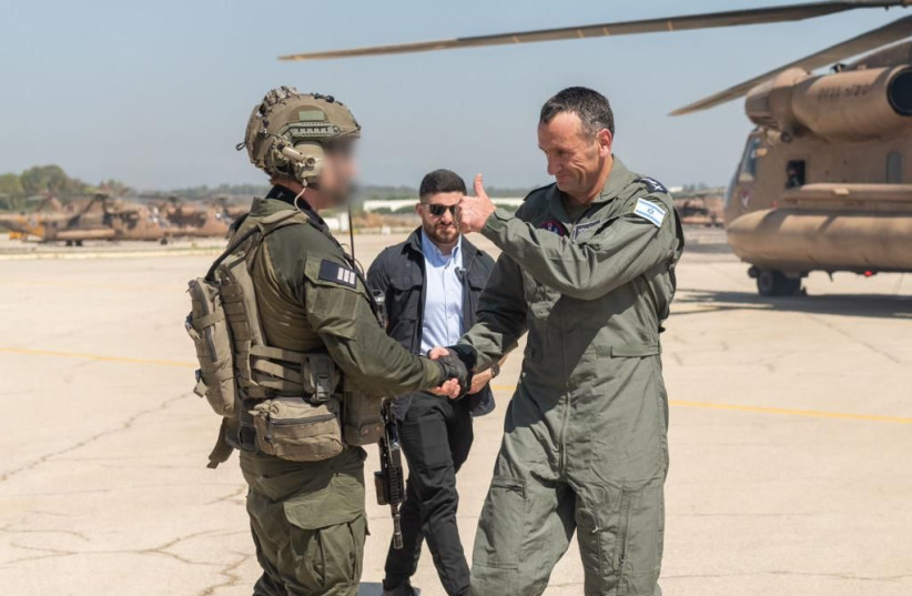  IDF Chief of Staff Herzi Halevi seen during a visit to the Tel Nof Air Force base in central Israel on July 19, 2023 (credit: IDF SPOKESPERSON'S UNIT)