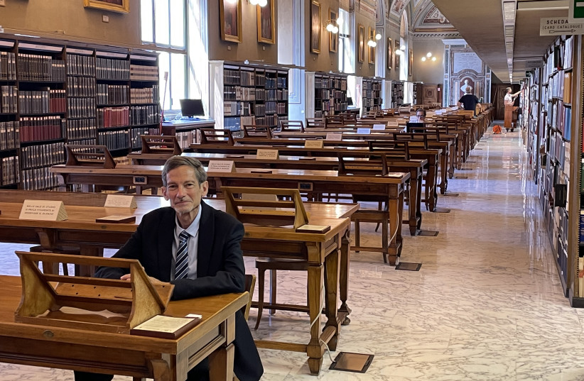 Prof. David Golinkin en la Biblioteca Apostólica Vaticana.  (crédito: David Golinkin)