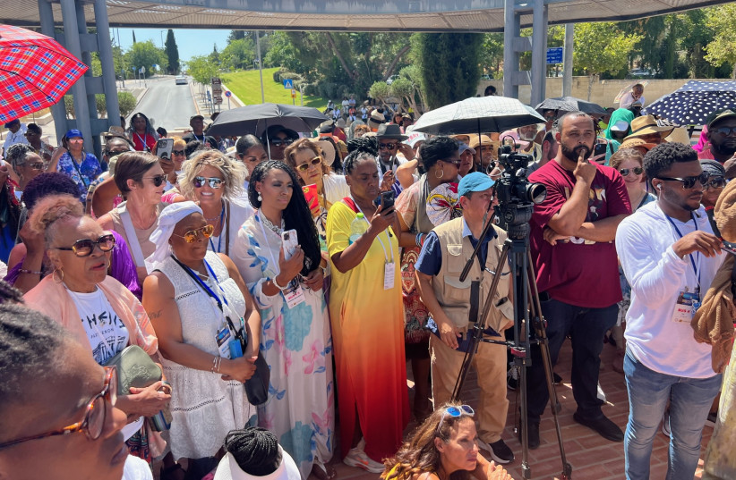  Hundreds of Black Christians gather on Martin Luther King Street on July 26, 2023 to celebrate Israel and remember Dr. Martin Luther King Jr. (credit: MAAYAN HOFFMAN)