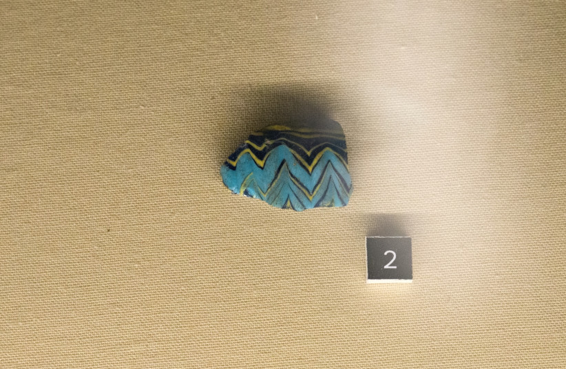  Fragment of an imported glass vessel. Celtic settlement in Strakonice. Probably th century BC. (Strakonice Museum.) The Celts, exhibition in the National Museum in Prague. (credit: Wikimedia Commons)