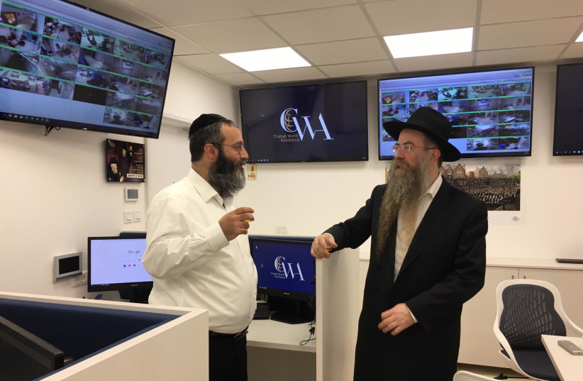  Rabbi Shlomi Peles at Chabad World Assistance (CWA) headquarters in Israel with Rabbi Nechemia Wilhelm of Thailand. (credit: CWA)