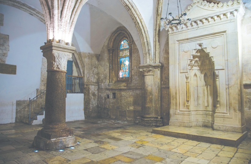  OTTOMAN-ERA window sits fractured in the Room of the Last Supper. (credit: I.H. Mintz)