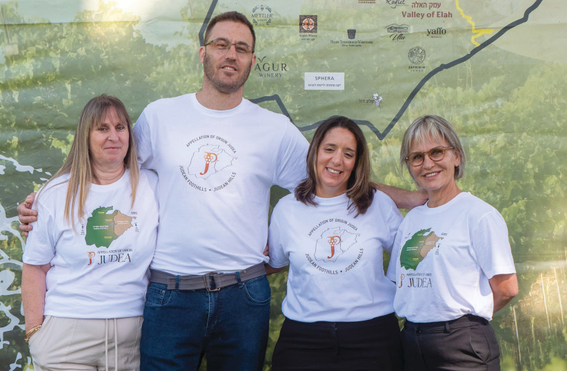 THE A TEAM making Judea by far Israel’s most active wine region in advancing wine tourism: (L to R) Hanny Ben Yehuda, Barak Katz, Roni Iron, and Rachel Harel.