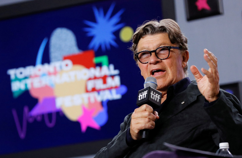   Musician Robbie Robertson gestures as he speaks during a news conference for the biopic ''Once Were Brothers: Robbie Robertson and The Band'' at the Toronto International Film Festival (TIFF) in Toronto, Ontario, Canada September 5, 2019 (credit: REUTERS)