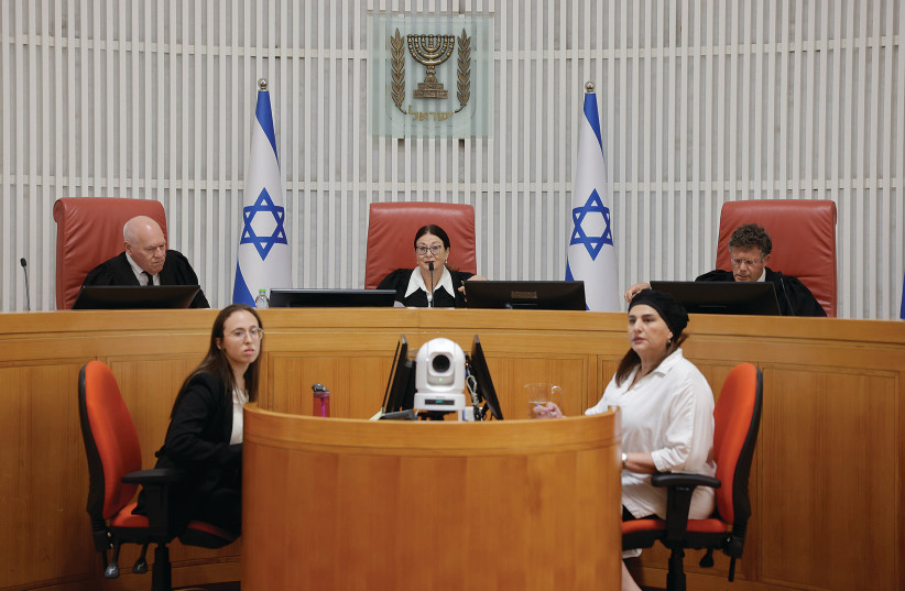  HIGH COURT justices hear petitions against the Incapacitation Law. (credit: MARC ISRAEL SELLEM/THE JERUSALEM POST)