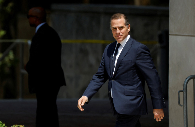  Hunter Biden, son of US President Joe Biden, departs federal court after a plea hearing on two misdemeanor charges of willfully failing to pay income taxes in Wilmington, Delaware, US July 26, 2023. (credit: REUTERS/JONATHAN ERNST)