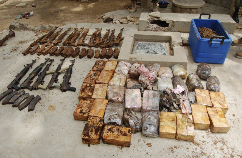 Weapons seized from Hezbollah (credit: REUTERS)