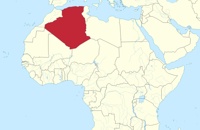  Algeria on the map. (credit: Wikimedia Commons)