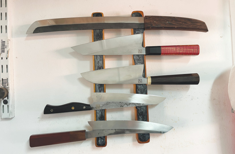  ON DISPLAY: A selection of some of Nave’s knives.  (credit: Troy O. Fritzhand)