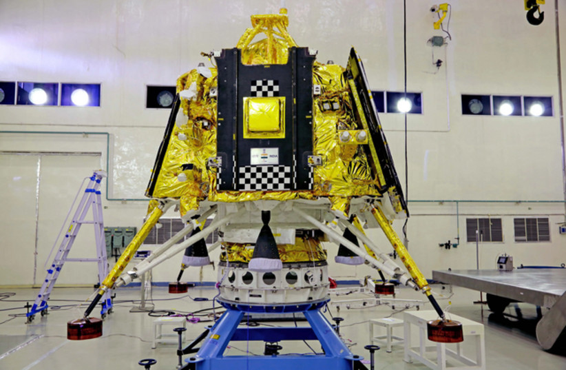  Chandrayaan-3 in clean room before launch, June 14, 2023 (credit: WIKIMEDIA)