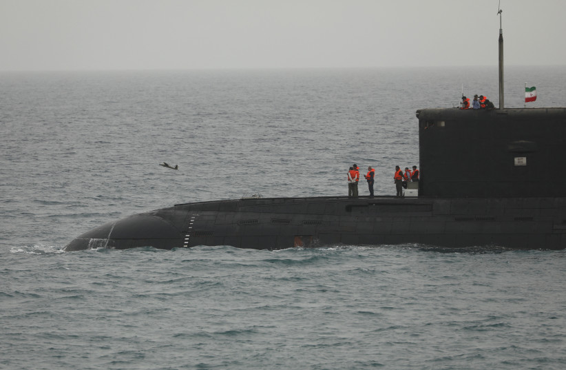  A drone is launched from an Iranian submarine in the Indian ocean, Iran, in this handout image obtained on July 15, 2022. (credit: IRANIAN ARMY/WANA (WEST ASIA NEWS AGENCY)/HANDOUT VIA REUTERS)