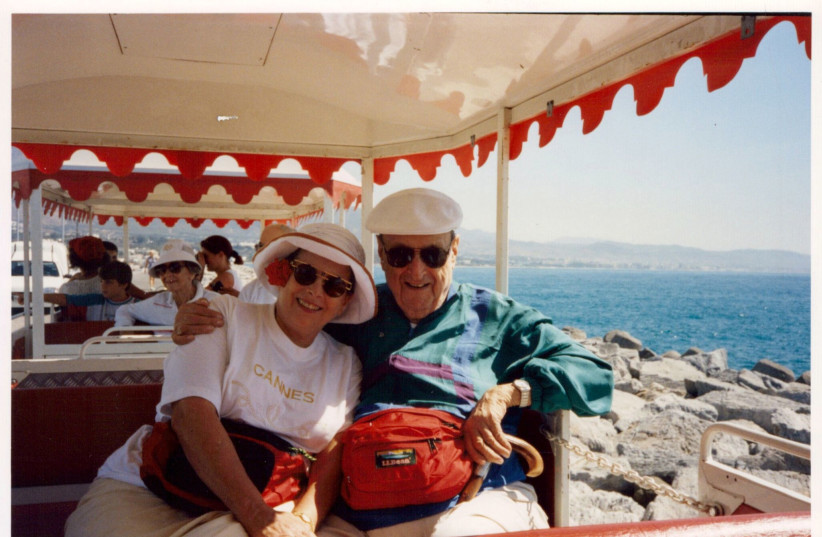  WITH HER father, Irving Stone, 1990s, cruise on the Mediterranean Sea.  (credit: H. Gansbourg)