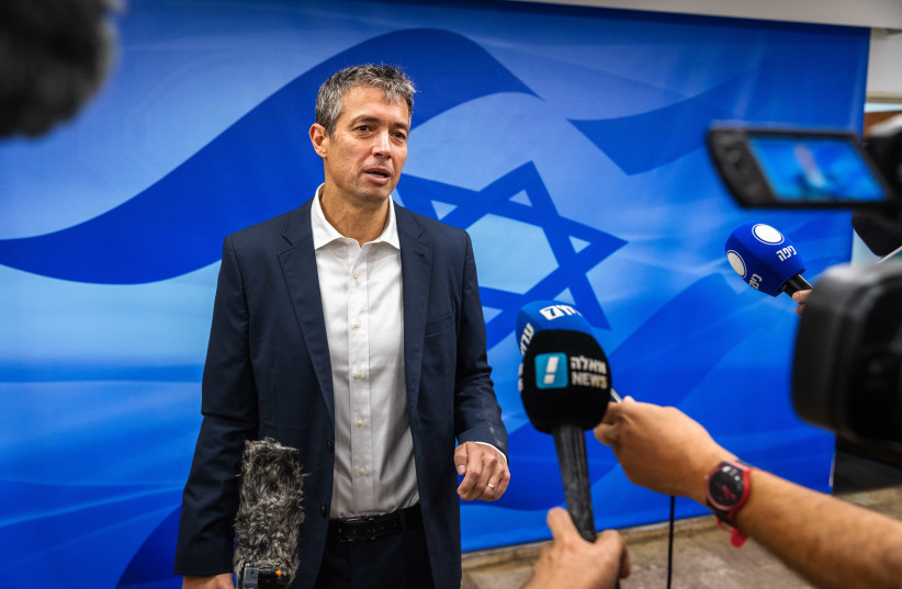 Then-communications minister Yoaz Hendel is seen in Jerusalem on September 18, 2022.