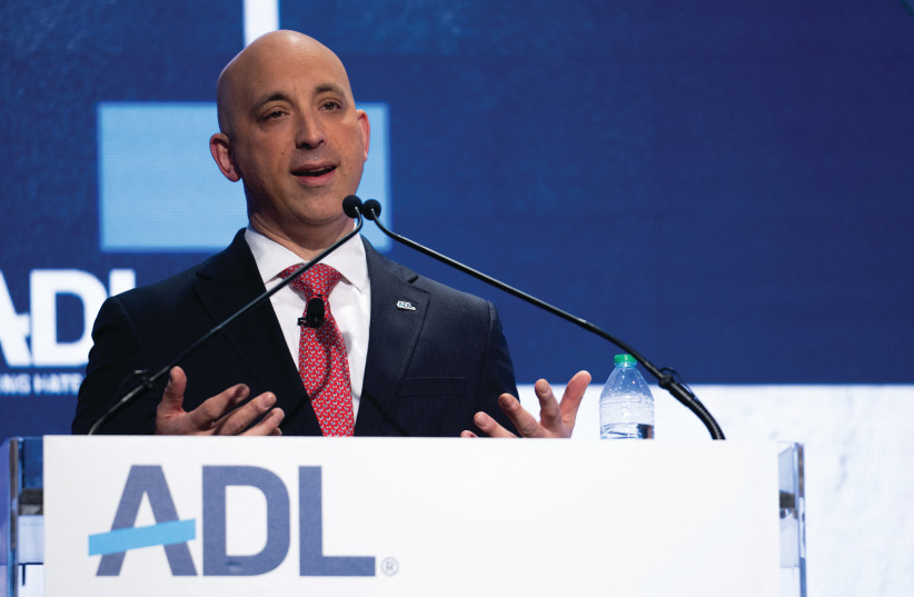  ANTI-DEFAMATION LEAGUE (ADL) CEO Jonathan Greenblatt speaks during the Anti-Defamation League’s ‘Never is Now’ summit in New York City last November. (credit: JEENAH MOON/REUTERS)