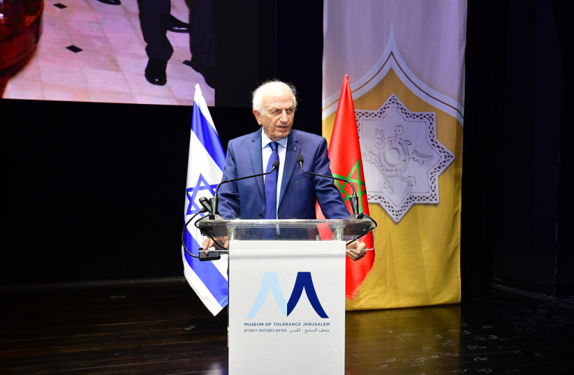  Mr. André Azoulay, Counsellor to His Majesty King Mohammed VI of Morocco, recipient of the Torch of Abraham Award (credit: RAFI BEN HAKOON)