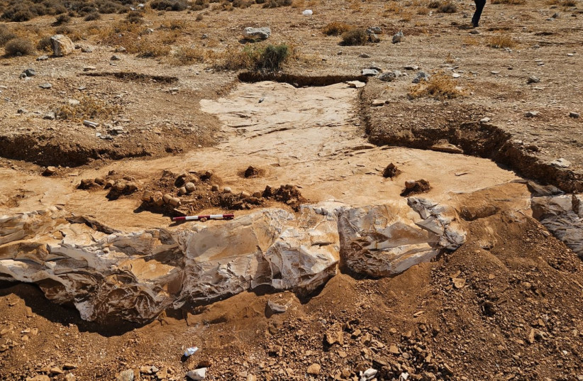  Second temple site for the production of Stone tools, September 2023 (credit: COGAT SPOKESMAN)