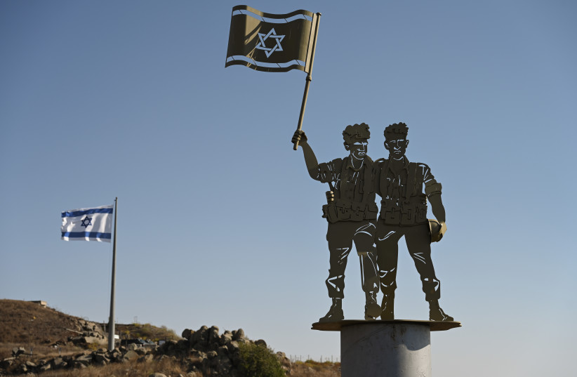  The Tel Saki memorial site on the Golan Heights is readied for the war’s 50th anniversary, Sept. 5, 2023. (credit: MICHAEL GILADI/FLASH90)