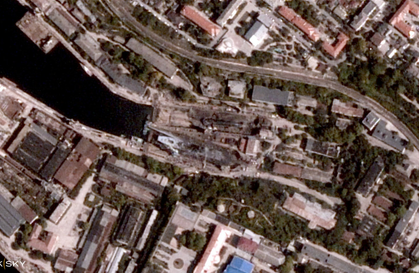  A satellite image shows Sevastopol after a Ukrainian missile attack, in Crimea September 13, 2023. (credit: BLACKSKY/Handout via REUTERS)