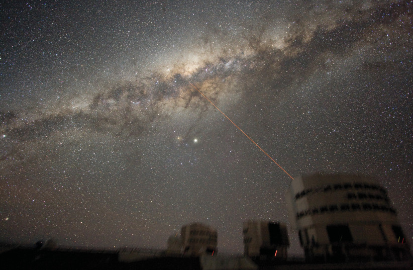  An image of the night sky above Paranal, Chile, taken by ESO astronomer Yuri Beletsky. This is the Milky Way, the galaxy to which we belong. (credit: ESO/WIKIPEDIA)