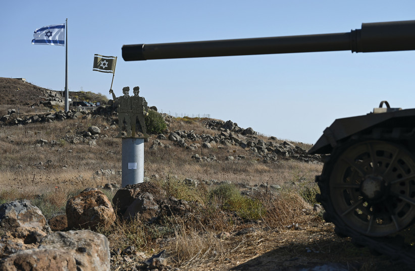  THE TEL SAKI memorial site near Moshav Ramat Magshimim on the Golan Heights commemorates IDF soldiers who fell during the fighting there in the Yom Kippur War of 1973.  (credit: MICHAEL GILADI/FLASH90)